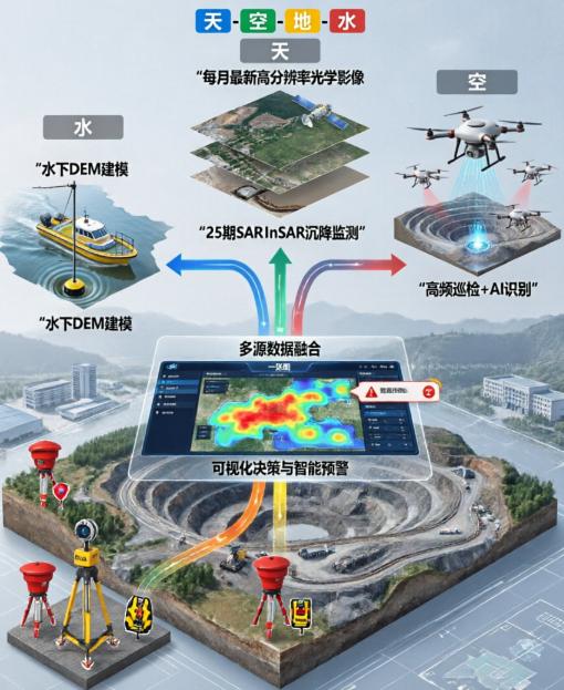天眼感知世界，智绘矿山安全|天空地水一体化监测体系，筑牢矿山数智化防线